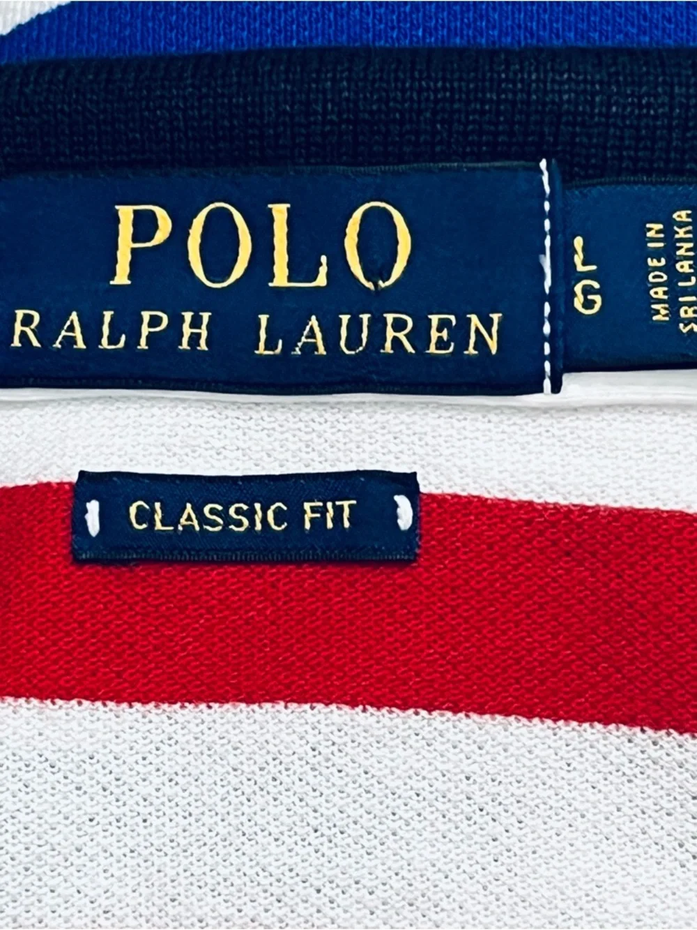 Polo Ralph Lauren Lot/2 Big Pony Polo Striped & Stars Shirt Men’s Classic Fit L